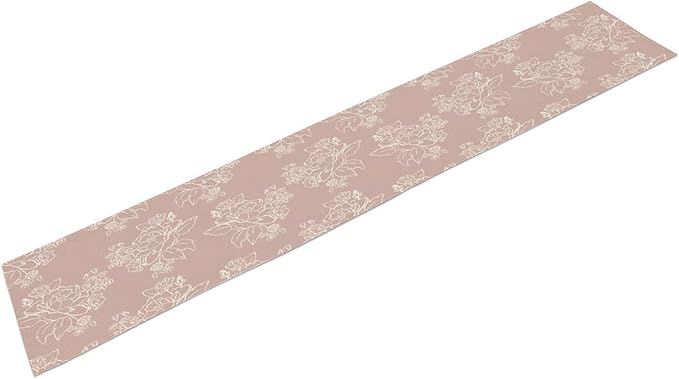 Pink Farmhouse Flower Table Runner,Vintage Boho Floral Table Runner for Kitchen Dining Table Holiday Home Party Decor 13x60in