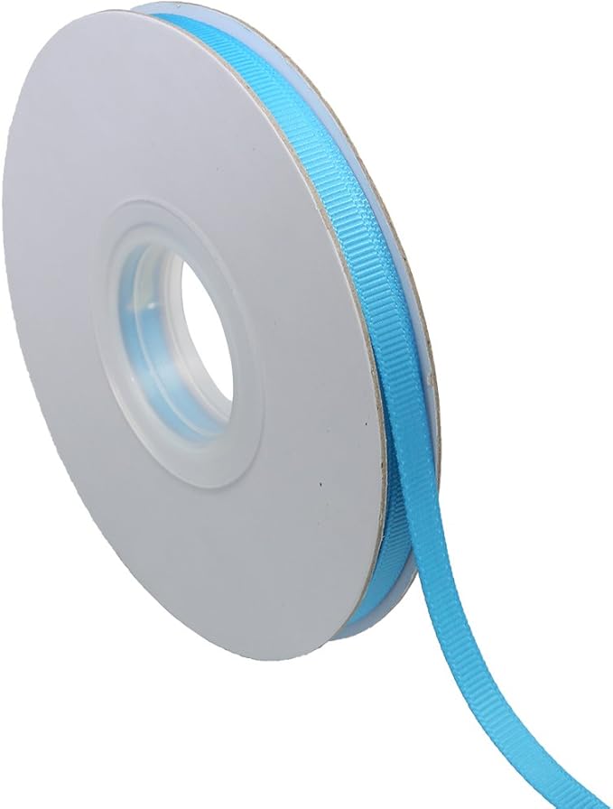 Ribbonitlux 1/4" Wide Solid Grosgrain Ribbon 25 Yards (340-Turquoise）, Set for Gift Wrapping, Party Decor, Sewing Applications, Wedding and Craft