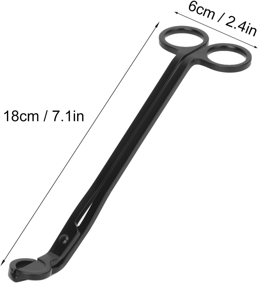 7 Piece Black Candle Wick Trimmer, Polished Wick Cutter Scissor, Premium 430 Stainless Steel Candle Wick Cutter, Wick Clippers Scissor for Elegant Candle Care