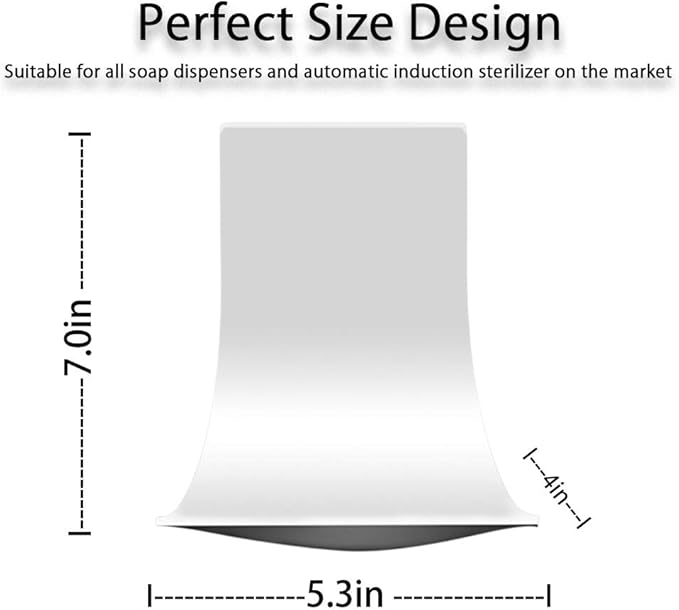 Cotn - Drip Tray for ACotn Soap Dispenser Automatic, Wall Mount and Hand Sanitizer Dispenser, Stand,Soap Bracket, Easy to Clean (White, 5), 5.3 * 4.0 * 7.0 inches
