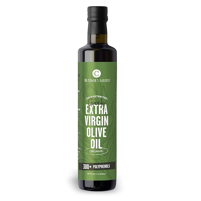 Dr. Cowan’s Garden 300+ Polyphenol Greek Extra Virgin Olive Oil - Single Estate Extra Virgin Olive Oil with Highest Polyphenols Sourced from