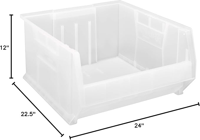 Quantum Storage QUS957 Plastic Stacking Hulk Container - 23-7/8" x 22-1/2" x 12" - 1 Pack