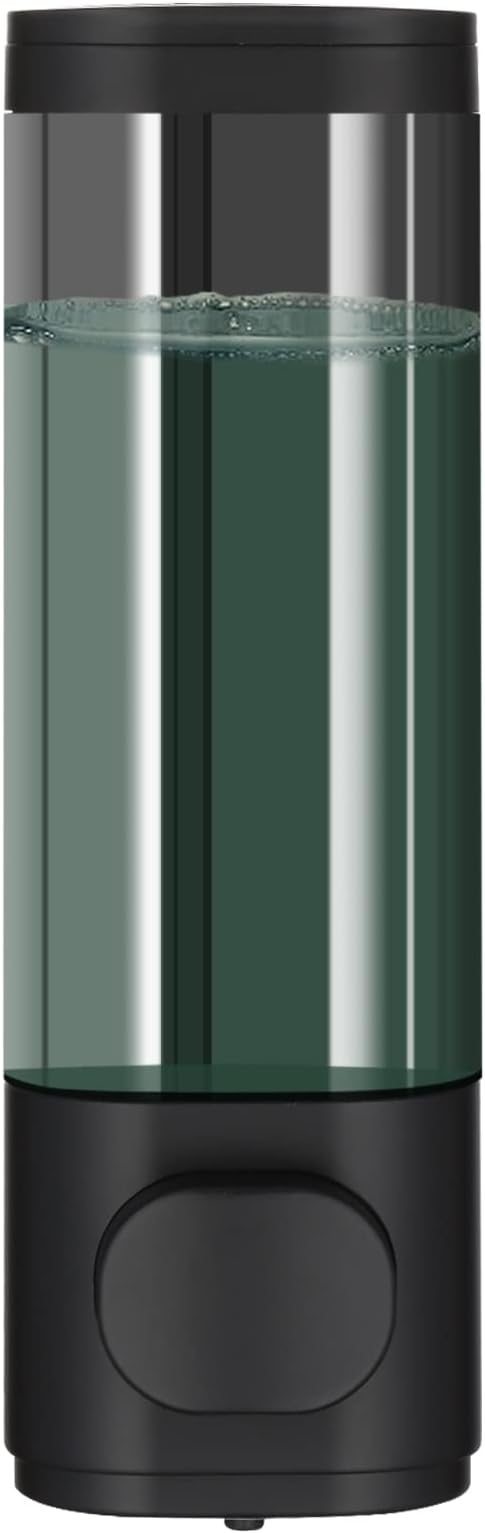 Pollock Shower Dispenser - 1 Chamber No Drill Shampoo & Conditioner Dispenser for Bathroom, Large Capacity, Black