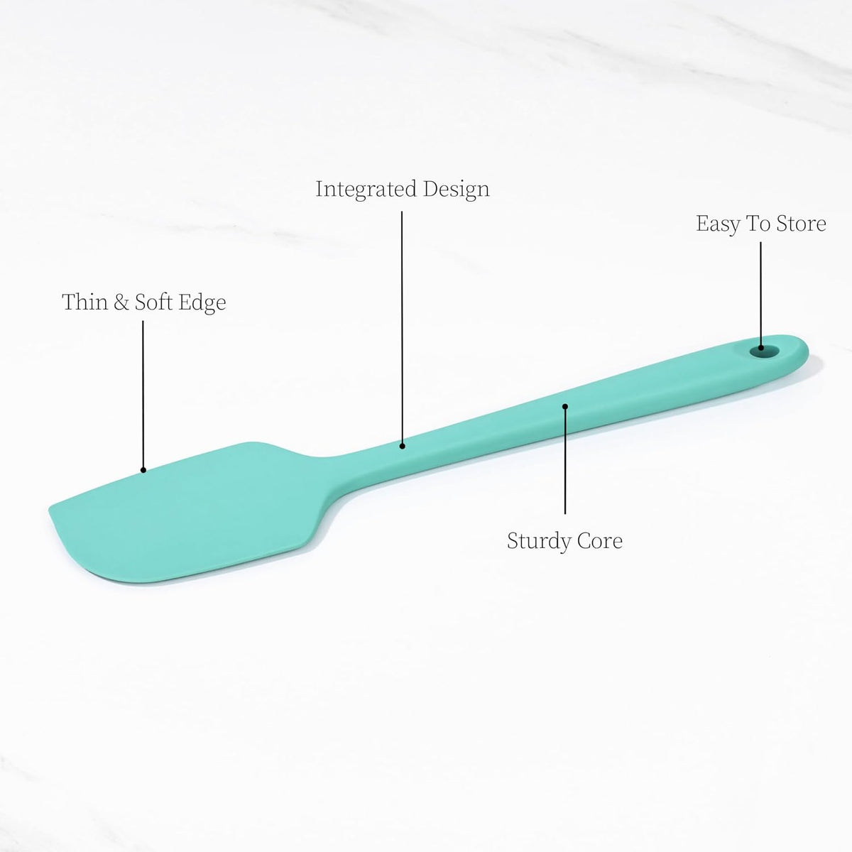 600ºF Heat Resistant Spatula, 11.34 inch High Heat Food Safe Semless Kitchen Silicone Scraper for Cooking Baking Mixing Scraping Stirring Nonstick