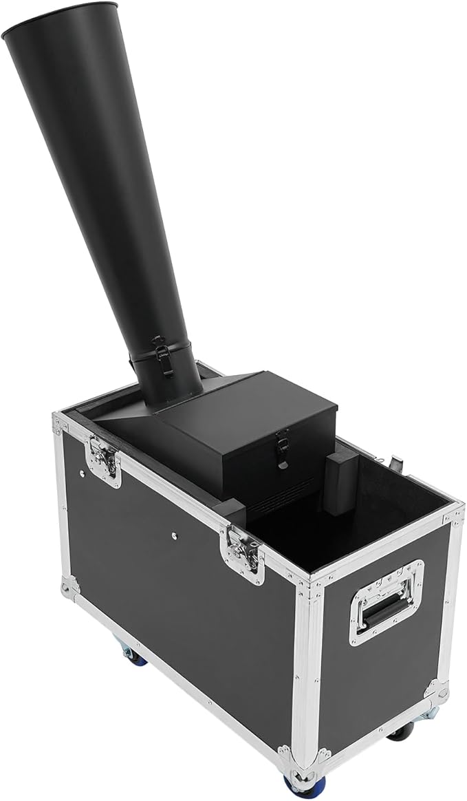 CO2 Confetti Cannon Machine, Professional Confetti Launcher Cannon Machine Adjustable Confe-Tti Launcher Manual Control with Flight Case for Weddings Birthday Parties Festivals Club