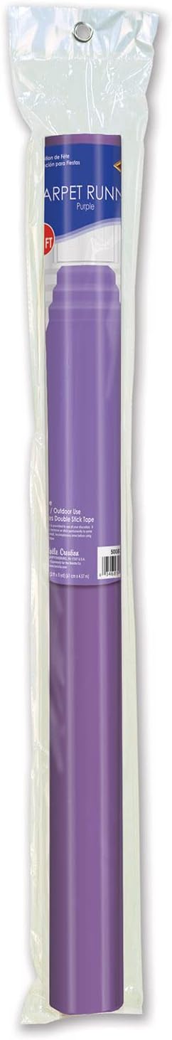 Beistle Polyester Fabric Novelty Purple Aisle Runner for Birthdays and Princess Theme Parties