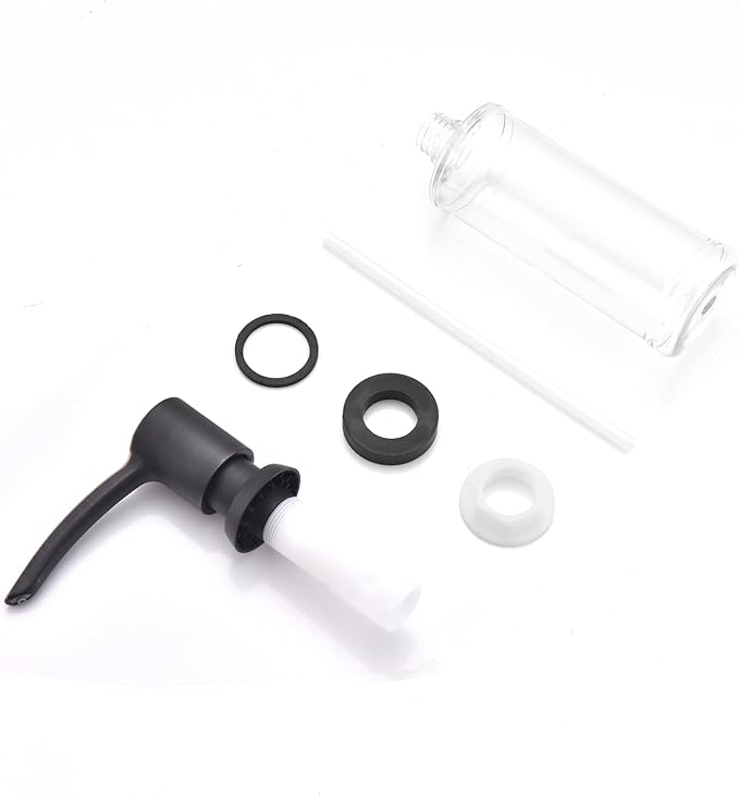 Kitchen Sink Soap Dispenser Oil Rubbed Bronze, Built in Soap Dispenser Kitchen Countertop, ABS Pump Head with Refillable Bottle, Under Counter Dish Soap Hand Lotion Dispenser