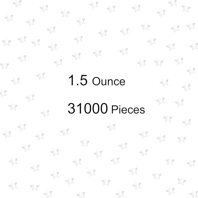 Confetti Star Confetti Party Scatter Table Decoration for Anniversary Birthday Retirement Weeding Party Supplies.(Star 10mm Silver)