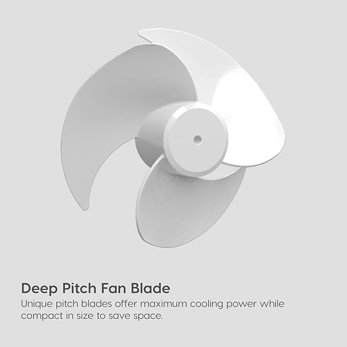 IRIS USA WOOZOO Desk Fan, Oscillating Air Circulator, 3 Speeds, 36ft Max Air Distance, 244ft² Coverage, 112° Adjustable Vertical Tilt, 29db Quiet Motor, Small Fan for Bedroom, Office, Dorm, White