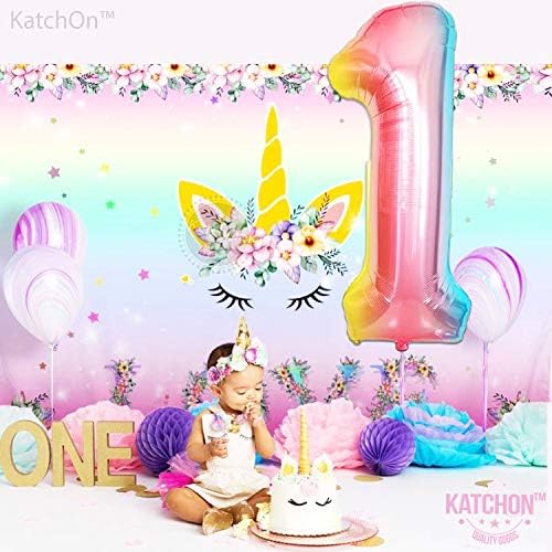 KatchOn Number One Balloon for First Birthday 40 Inch