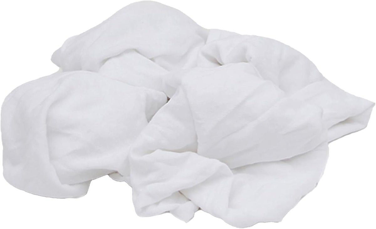Premium White T-Shirt Cleaning Rags (4 lbs. Bag of Rags) – White Cotton Rags for Cleaning, Staining, Painting, Oil, Grease & Dust Removal – Shop Rag Bulk