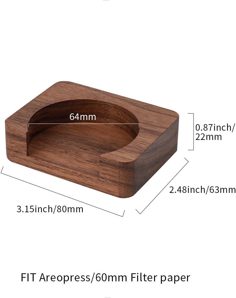watchget Espresso Paper Filter Holder Update Coffee Filter Storage Container Coffee Filter Dispenser Compatible with Areopress (51-63mm) Round