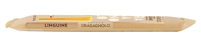 Pastificio Bragagnolo, Linguine 811 Bronze-Drawn, 100% Italian Pasta, Made with Durum Wheat Semolina Flour, Non GMO (1 Pound Bag)