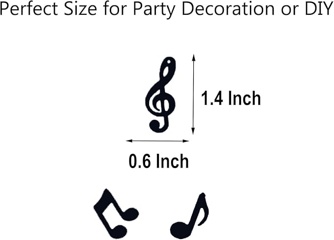 Confetti Music Confetti Birthday Wedding Party Decoration Event Supplies.(Music Black)