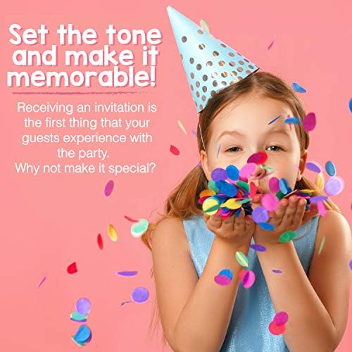 25 Kids Birthday Invitations Girl Carnival Theme Party Invites for Girls