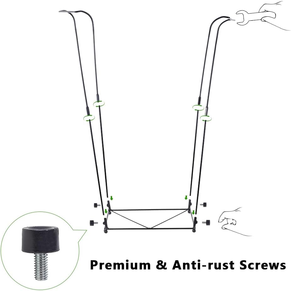 2 Pack Trash Bag Holder, Metal Garbage Bag Holder, 30-45 Gallon Portable Trash Bag Holder Stand, Multi-use Leaf Bag Holder for Yard, Camping, Garden, Lawn