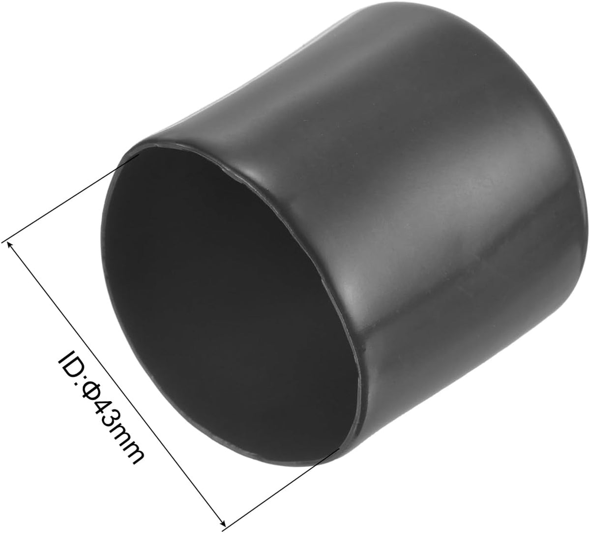 uxcell 20pcs Rubber End Caps 43mm ID Vinyl Round Tube Bolt Cap Cover Thread Protectors Dark Grey