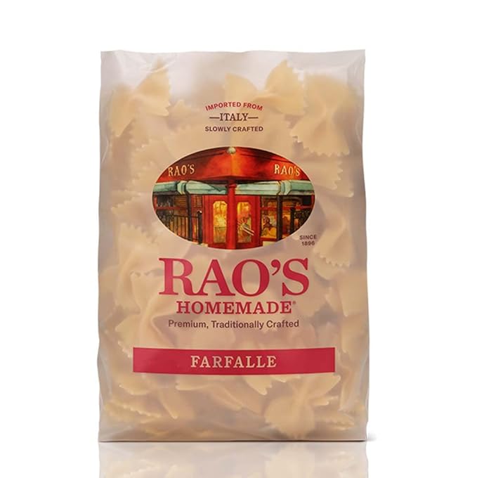 Rao's Homemade Farfalle Pasta, 16oz, Traditionally Crafted, Premium Quality, From Durum Semolina Flour, Imported from Italy, 1 Pound