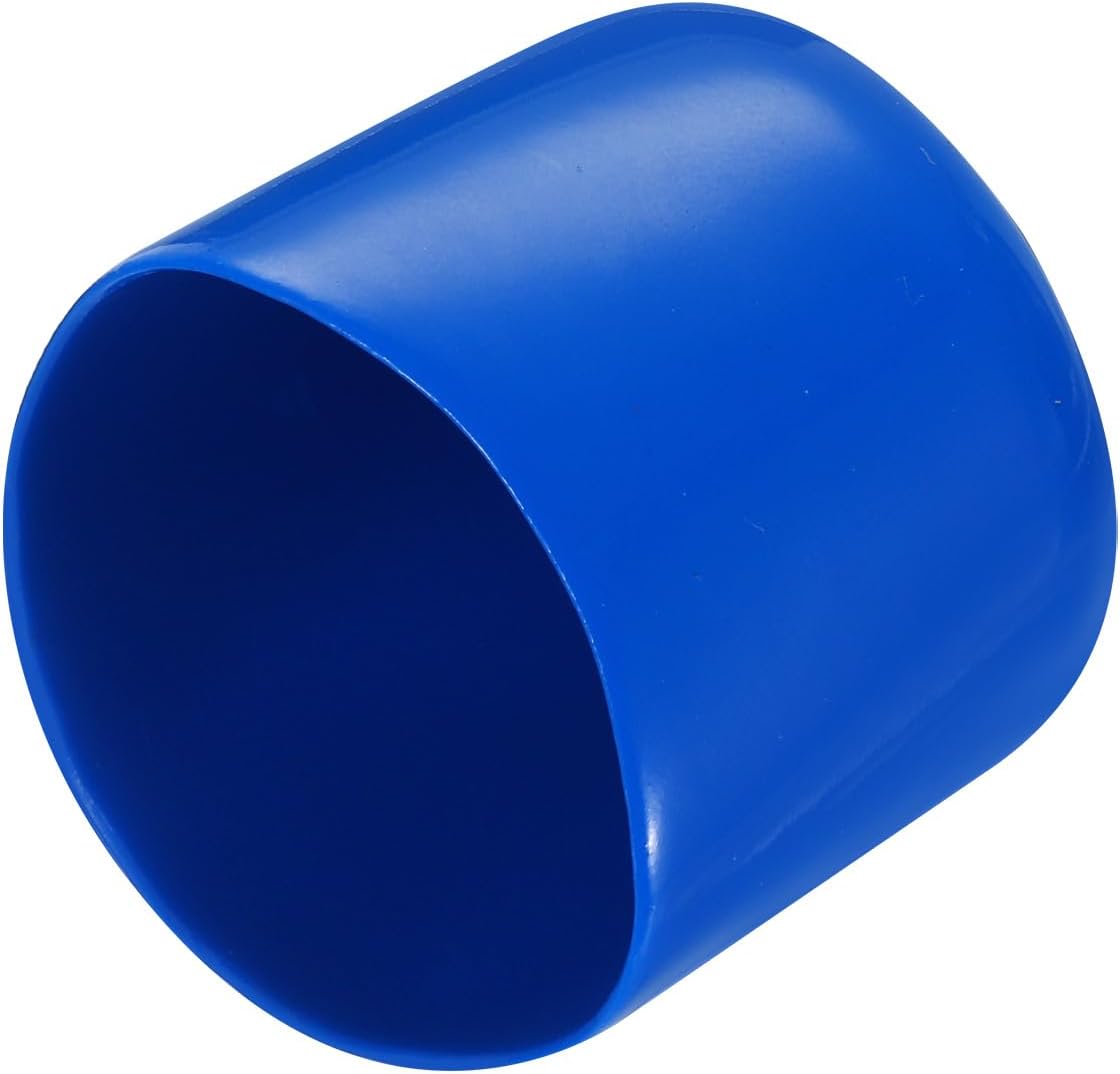uxcell 20pcs Rubber End Caps 38mm ID Vinyl PVC Round Tube Bolt Cap Cover Screw Thread Protectors Blue