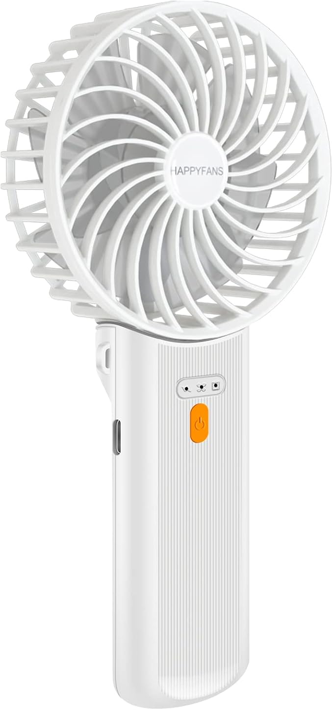 Portable Fan, 4-Speed,180° Foldable, Quiet Mini Small Cute Rechargeable Personal Handheld Fan, 15H Cooling for Women Men Kids Travel Indoor Outdoor Makeup (White)