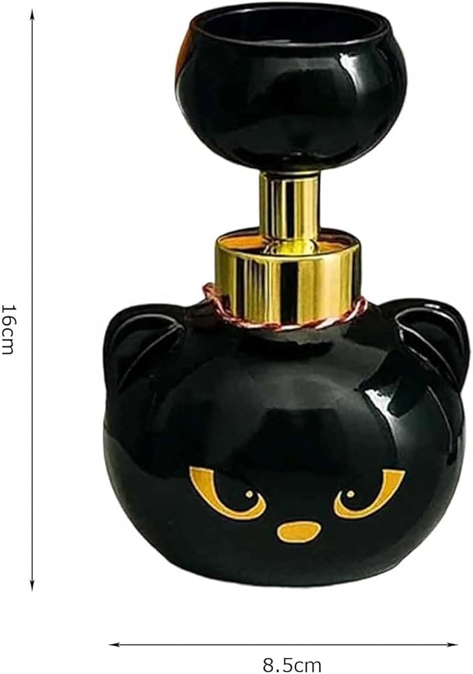 Cute Cat Paw Foam Soap Dispenser, Automatic Soap Dispenser with Black Cat Paw Print Press Creates Paw-Shaped Foam, Refillable Eco-Friendly Hand Soap Dispenser for Home