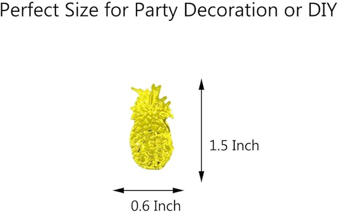 Summer Confetti Pineapple Sequin Party Favor Table decoration for Tropical Luau Hawaiian Jungle Beach Wedding Theme Island Party(1.5Ounce,1100Pieces)