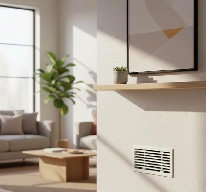 Aluminum Return Air Grille by Sierra Grates – 12" x 4" Duct Size, Linear Bar Design, Premium Quality for Ceiling, Wall and Sill