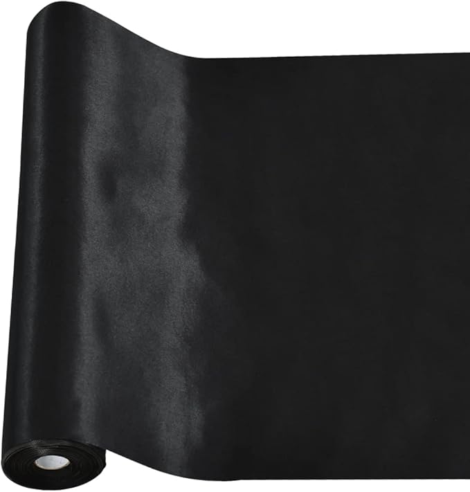 TONIFUL 12 Inch X 11yds Black Satin Extra Wide Christmas Ribbon for Outdoor Use, Ceremonies, Decorations
