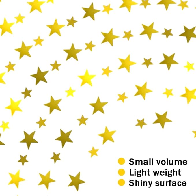 60g/2.1oz Foil Star Confetti Glitter Mixed Pack Metallic Foil Table Confetti Sparkle Sequins for Wedding,Party Decoration(Gold)