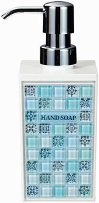 Japanese Piastrera Square Shaped Small Dispenser Refill Bottle with Seal 12.2 fl oz (360 ml) Blue