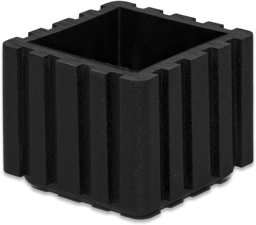 Flyshop Anti-Skid Non-Marking Synthetic Rubber Patio Chair Table Leg Caps Square Furniture Covers 20pcs, Black, 22 mm x 22 mm, 7/8" x 7/8"