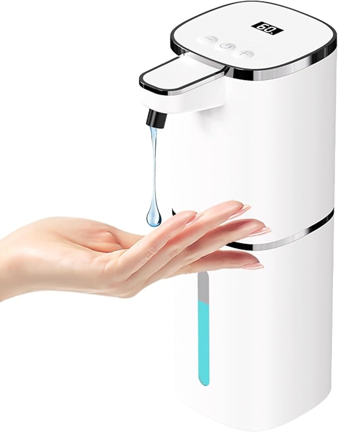 Automatic Soap Dispenser Touchless,Hands-Free,9 Multi Adjustable Volume,Waterproof Hand Soap Dispenser Compatible with Dish/Hand Soap for Bathroom and Kitchen,Easy for Toddlers (White,Liquid)