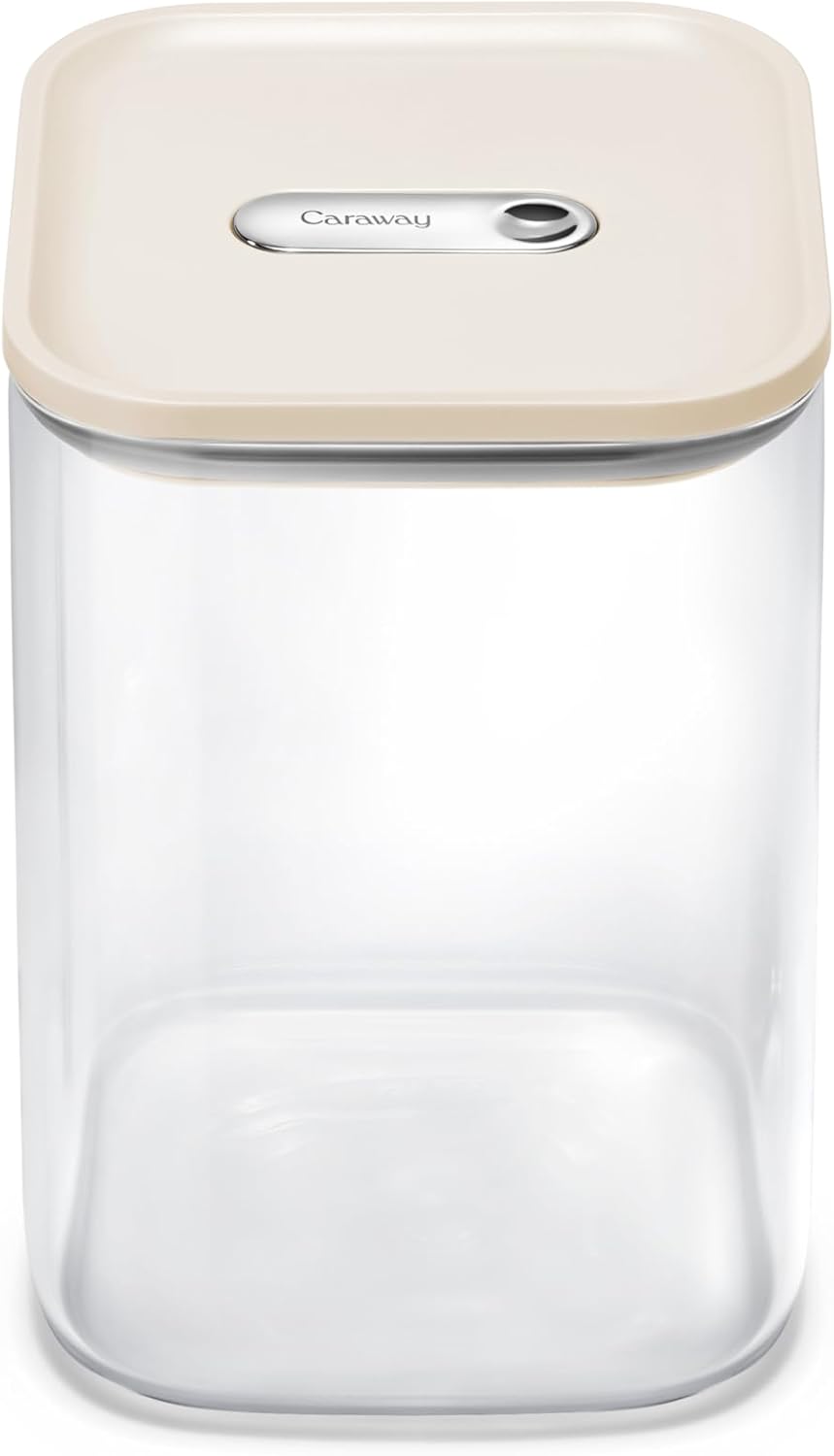 Caraway 2.5qt Glass Airtight Food Storage Container with Lid – Non-Toxic, BPA-Free Kitchen Storage Container – Stackable