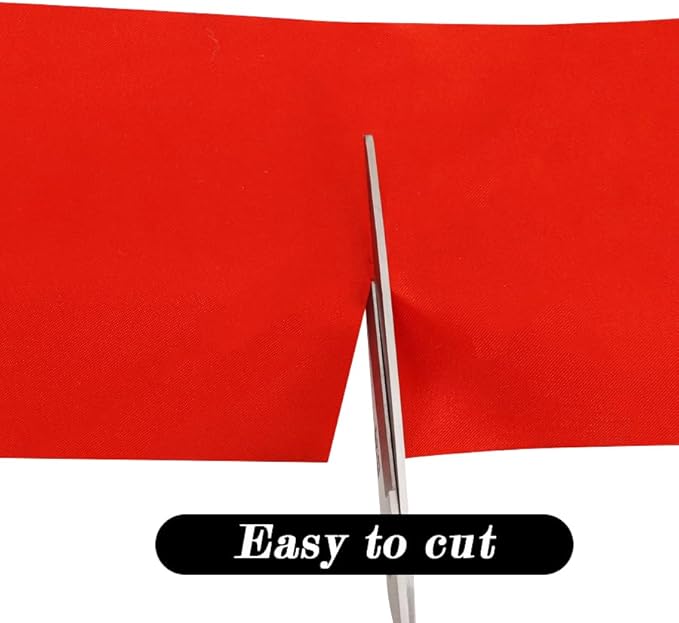 TONIFUL 6 inch x 22yd Wide Red Satin Ribbon Solid Fabric Large Ribbon for Grand Opening Cutting Ceremony Wedding Birthday Party Decoration Gift Craft Chair Sash Table Car Bows Indoor or Outdoor
