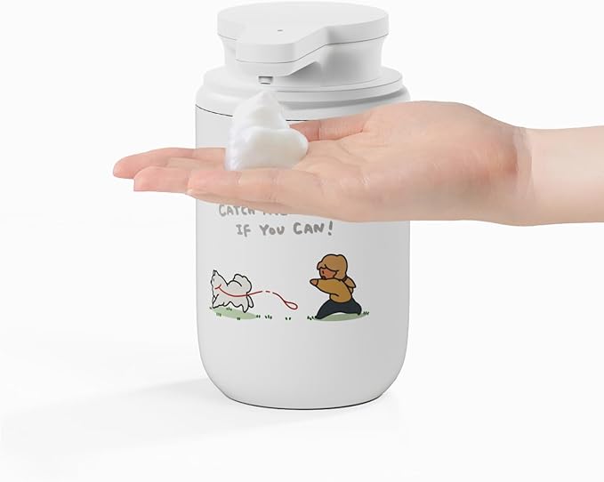 mooas Happy Buddy Artist Edition Automatic Soap Dispenser White (Catch me if You can!)