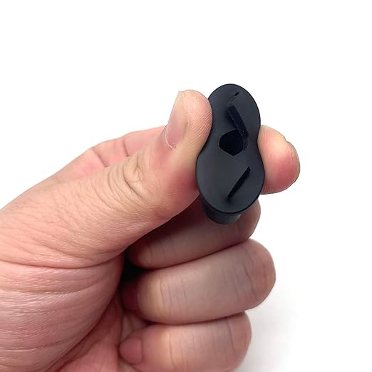 Surf turtle 12 Pack 3/4 Inch Black Desk Grommets, Flexible Cable Cord Hole Cover for Desk Table Cabinet Countertop Home Furniture