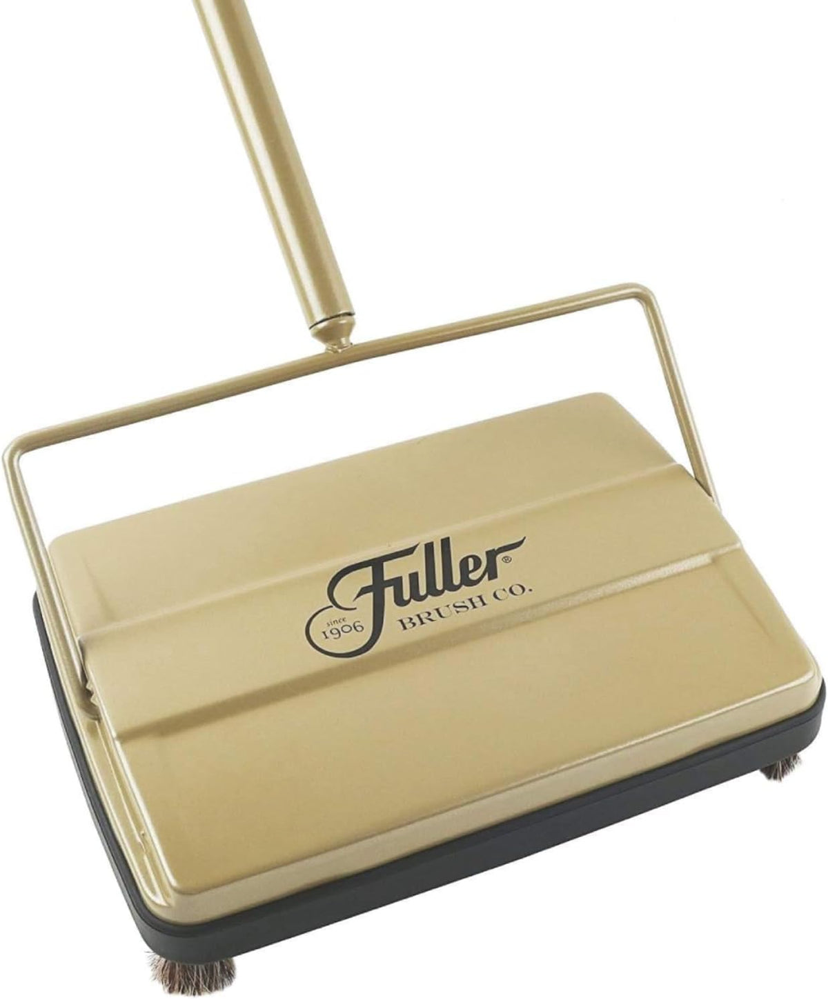 Fuller Brush 17031 Electrostatic Carpet & Floor Sweeper - 9" Cleaning Path - Lightweight - Ideal for Crumby Messes - Works On Carpets & Hard Floor Surfaces - Gold