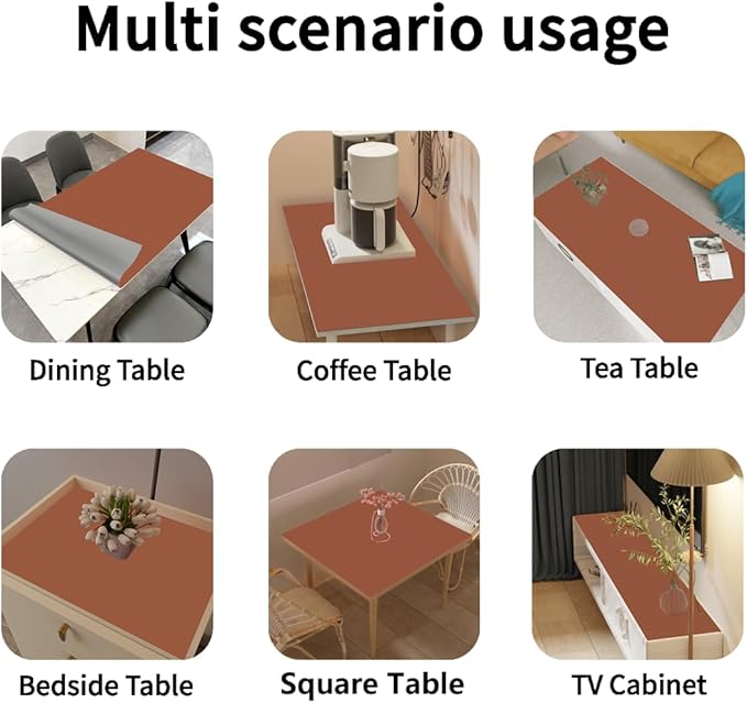 Dresser Top Protector - 16x36 Inch Waterproof Anti Overflow Can Cover Up Defects Protect The Surface of Furniture from Scratches Can Be Used for Dresser Bedside Table(Brown+Gray 16x36)