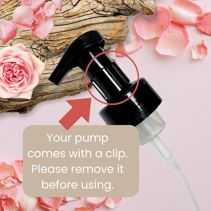 14 oz Foaming Soap Dispenser Refillable Plastic Bottle for Kitchen, Bathroom, Office (Gray/Black)