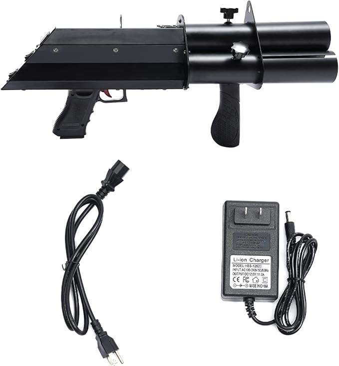 Electric Confetti Cannon Launcher Handheld Confetti Machine, 3 Head Portable Confetti Blower Gun Rechargeable Confetti Shooter with 3500mAh Built-in Battery for 2.2in Confetti E-Cartridge