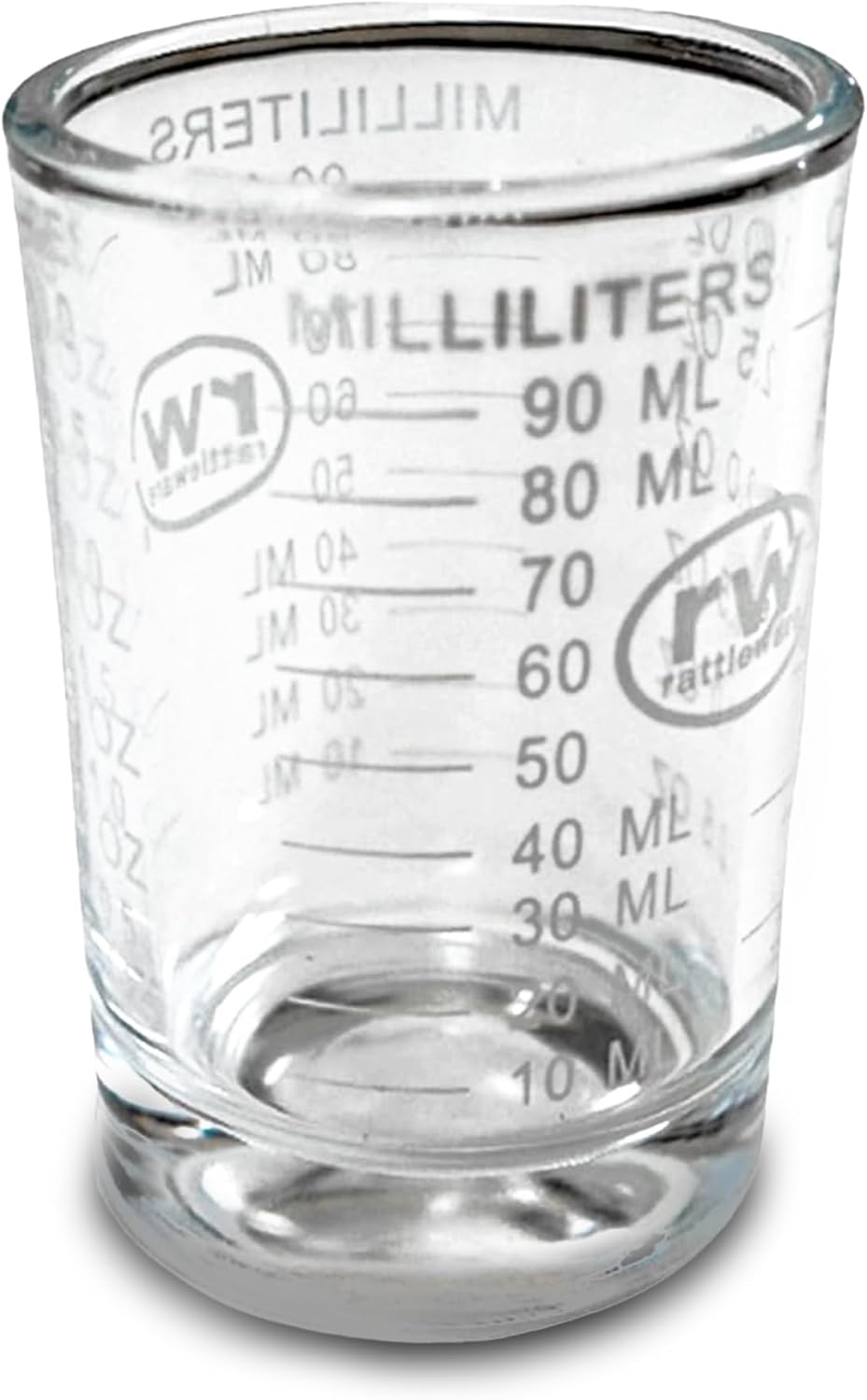 Rattleware 3 Oz Measuring Shot Glass - Premium and, Perfect for Bar Cart and Gatherings, Clear, 1 Piece