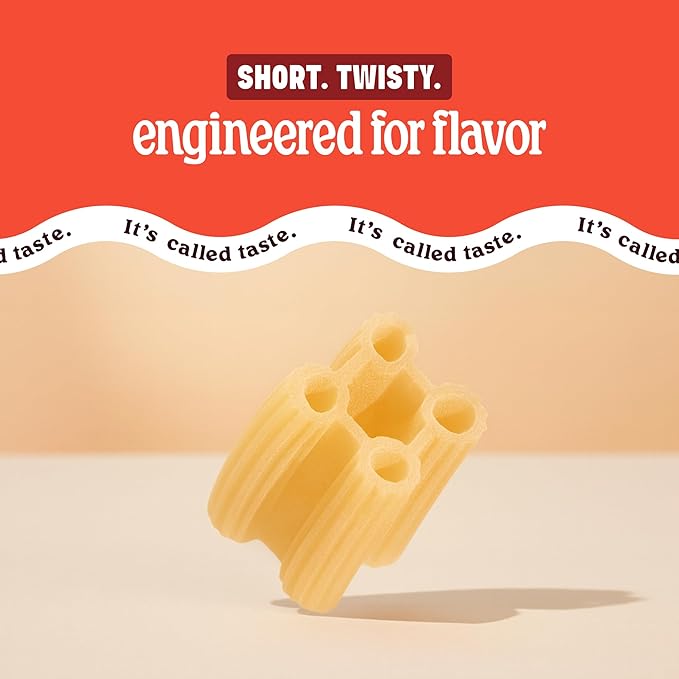 Cravings x Sfoglini Quattrotini Pasta 2 Pack, Organic Durum Semolina Pasta Noodles, Bronze-Die Cut Italian-Inspired Shape, 16oz each