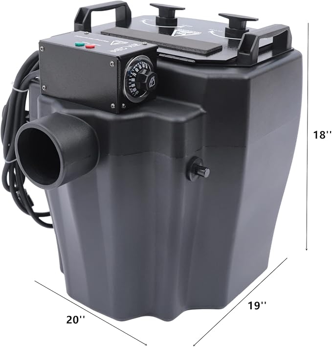 Stage Smoke Fog Machine 6000W CO2 Jet Stage Effect Dry Ice Machine 2150ft² Coverage Halloween Wedding Disco Club Christmas Party DJ Stage Fogger