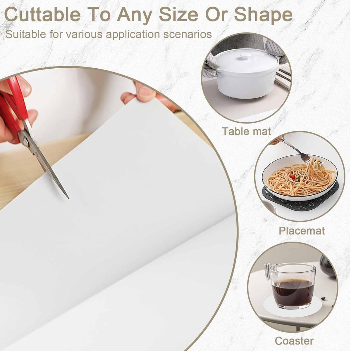 78.7"x23.6"(200cmx60cm) Large Silicone Mats for Countertop, Heat Resistant Mat, Waterproof Nonslip Silicone Kitchen Counter Mat