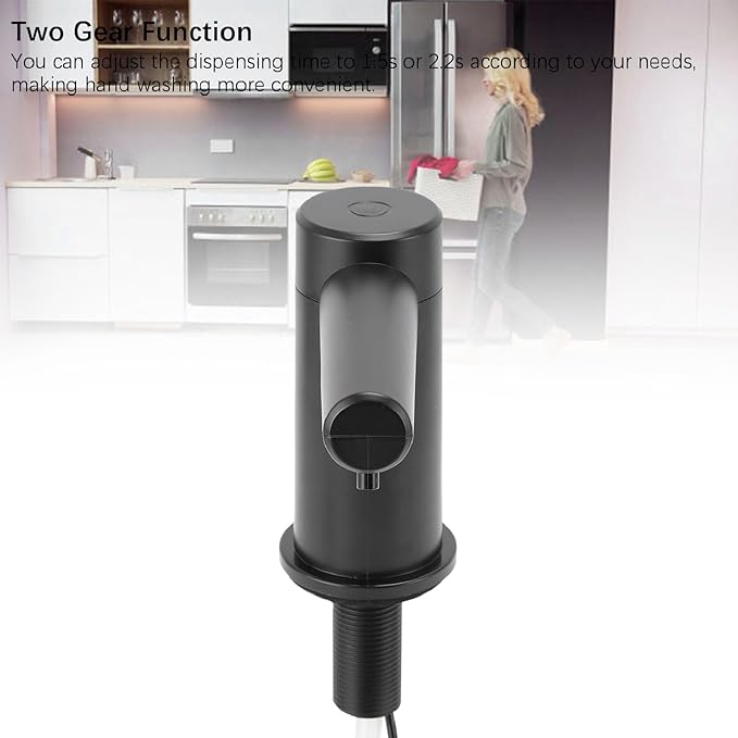 Zunate Touchless Built in Sink Soap Dispenser | Automatic Deck Mounted Pump with 2 Adjustable Dispensing Modes for Kitchen & Bathroom | for Hand & Dish Liquid (Foam Version)