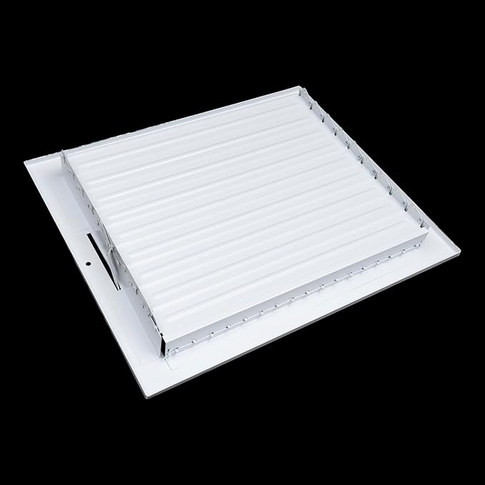 [8 Pack] Fits 16x6 Duct Opening Steel Adjustable Air Supply Grille by Handua | Register Vent Cover Grill for Sidewall and Ceiling | White | Out. Dim.: 17.75" X 7.75"