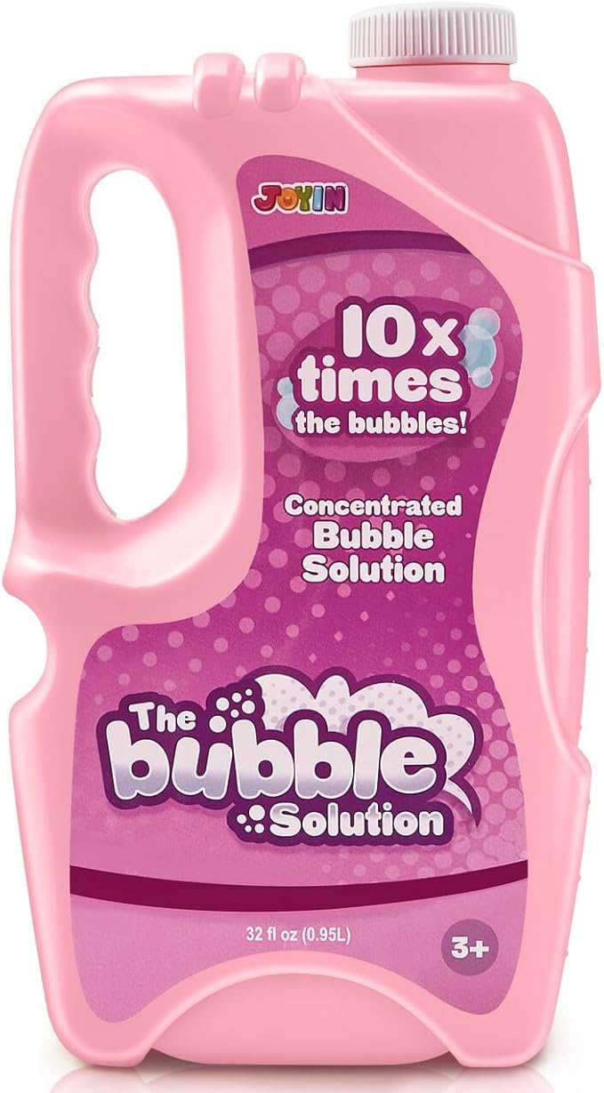 JOYIN 32 OZ Concentrated Bubble Solution for Bubble Machines (Up to 2.5 Gallons), Concentrated Solution Refills for Machine, Wands, Blower, Easter, Kids, Parties