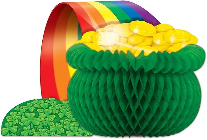 Beistle 2 Piece Pot O Gold Centerpieces St Patrick's Day Decorations Tableware