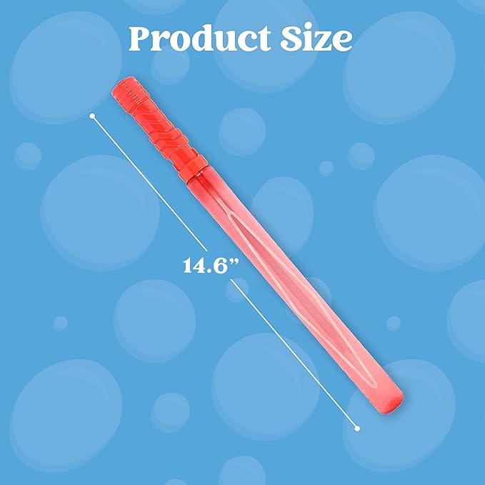 JOYIN 24 Pack 14.6’’ Big Bubble Wands Bulk (2 Dozen) for Summer Toy, Outdoor/Indoor Activity Use, Easter, Bubbles Party Favors Supplies for Kids