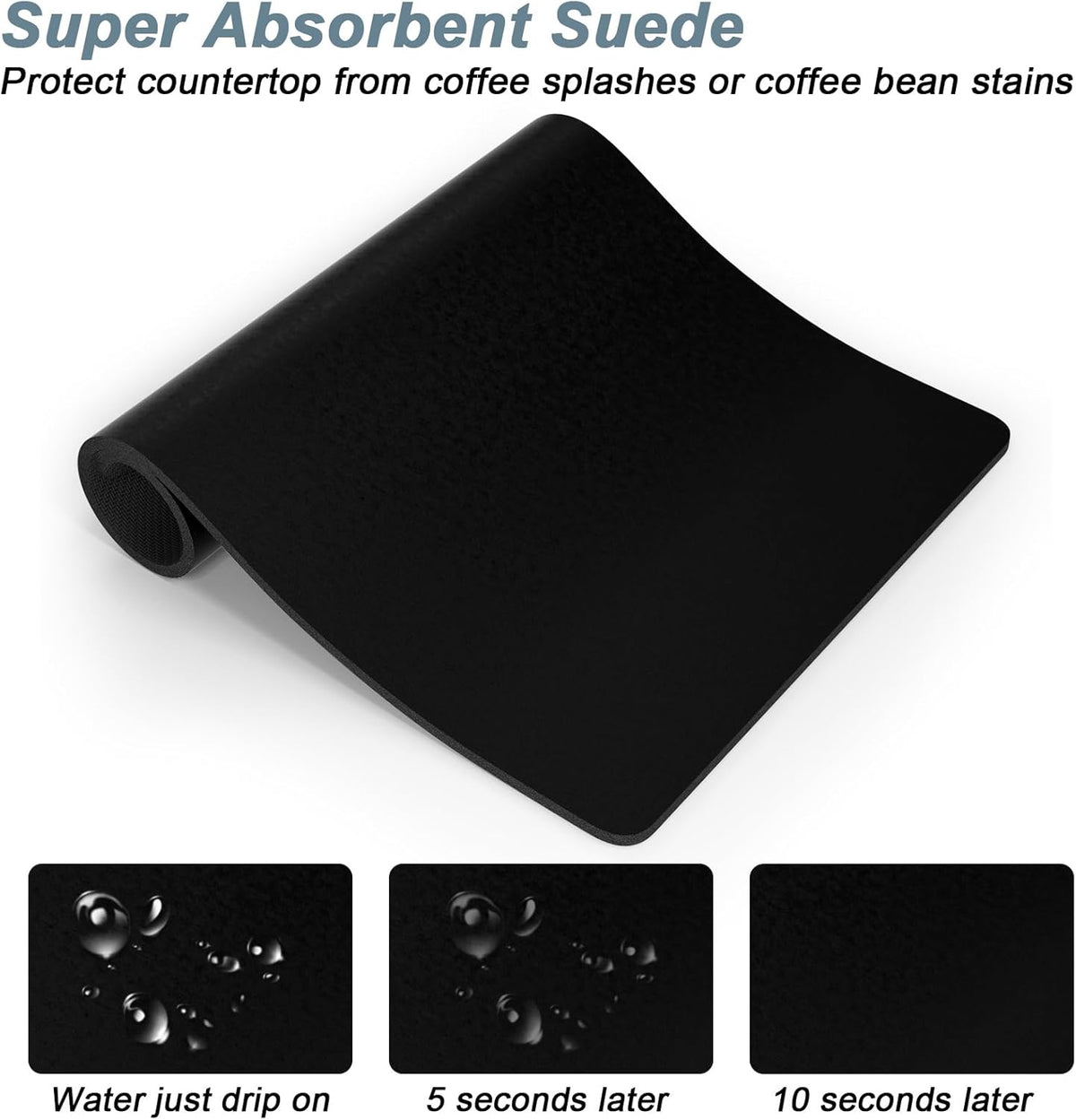 Rnivvi Coffee Mat, 12" x 19" Coffee Bar Mats for Espresso Machine Station Accessories and Organizer